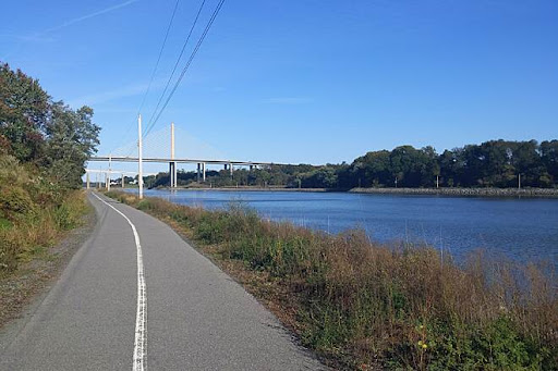 The paved Michael N. Castle Trail beside the C&D Canal