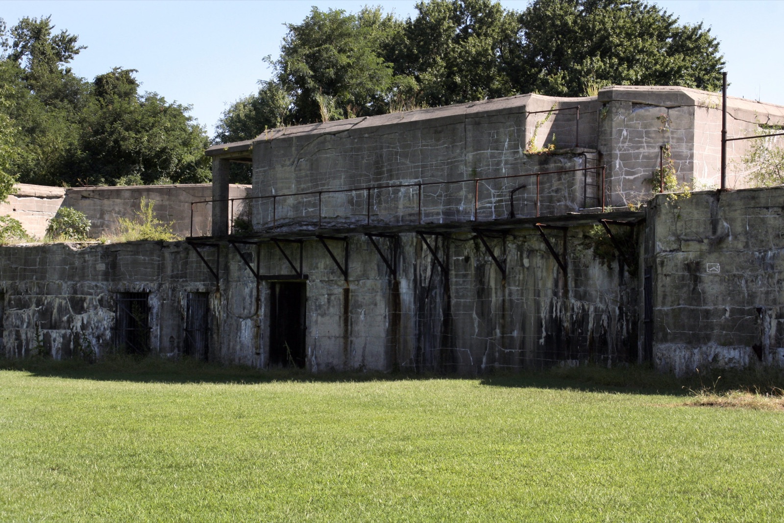 A historic coastal-defense battery at Fort DuPont State Park